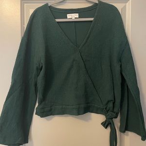 Madewell Texture & Thread Wrap Top